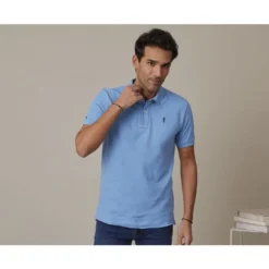Polo Bleu Moyen Homme - ANDY II