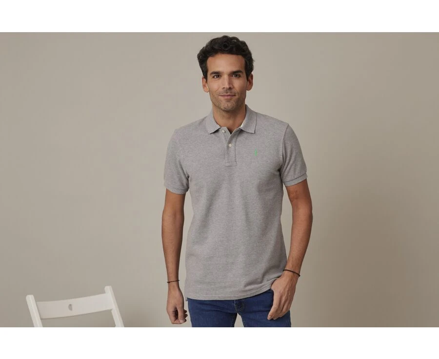 Polo Gris Chiné Homme - ANDY II 3 Polo Gris Chiné Homme - ANDY II
