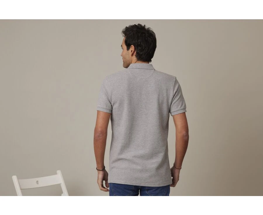 Polo Gris Chiné Homme - ANDY II 4 Polo Gris Chiné Homme - ANDY II – Image 2