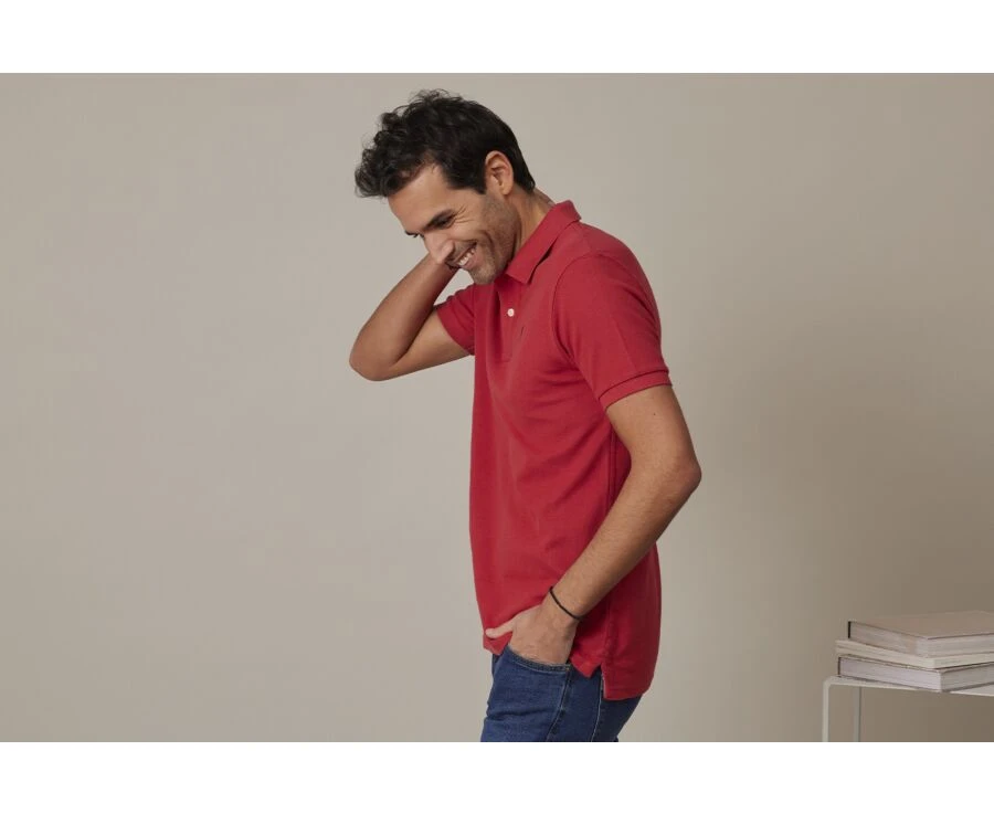 Polo Rouge Basque Homme - ANDY II 5 Polo Rouge Basque Homme - ANDY II – Image 3