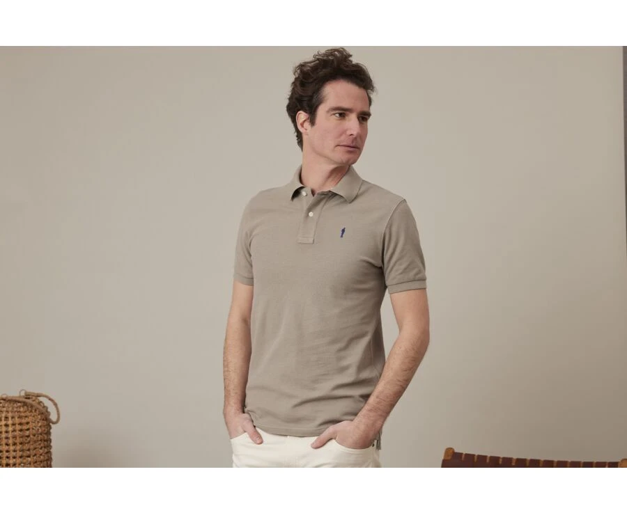 Polo Homme Taupe Clair - ANDY II 3 Polo Homme Taupe Clair - ANDY II