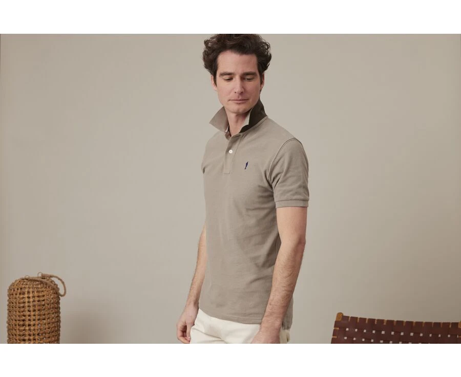 Polo Homme Taupe Clair - ANDY II 5 Polo Homme Taupe Clair - ANDY II – Image 3