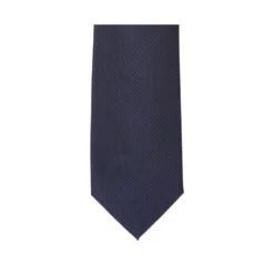 Cravate Homme Soie Bleu Pétrole Micro Pois Marine