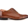 Richelieu Homme Châtaigne Patiné Semelle Cuir - RINGWOOD -Magasin De Bexley 01009007 ringwood chataigne patine 2