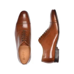 Richelieu Homme Châtaigne Patiné Semelle Cuir - RINGWOOD -Magasin De Bexley 01009007 ringwood chataigne patine 3