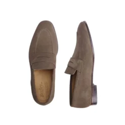 Mocassin Homme Velours Cognac - BRIONE -Magasin De Bexley 01010011 brione velours cognac 3