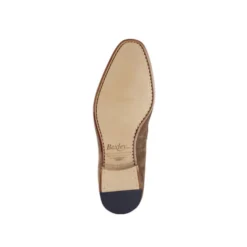 Mocassin Homme Velours Cognac - BRIONE -Magasin De Bexley 01010011 brione velours cognac 5