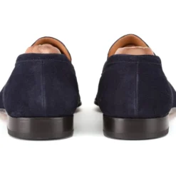 Mocassin Homme Velours Bleu Marine - BRIONE -Magasin De Bexley 01010016 brione velours marine 4