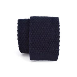 Cravate Tricot Homme Marine -Magasin De Bexley 0101300u cravatecotonunietricot marine 4