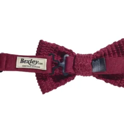 Noeud Papillon Tricot Bordeaux -Magasin De Bexley 0101400g noeud papillon uni tricot bordeaux 2