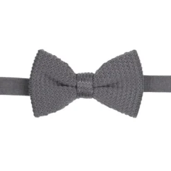 Noeud Papillon Homme Tricot Gris