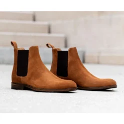 Chelsea Boots Homme Velours Cognac - DAWSON II PATIN -Magasin De Bexley 01027011 dawson ii patin velours cognac 10