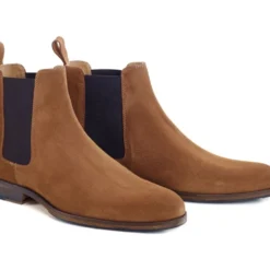 Chelsea Boots Homme Velours Cognac - DAWSON II PATIN -Magasin De Bexley 01027011 dawson ii patin velours cognac 2