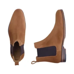 Chelsea Boots Homme Velours Cognac - DAWSON II PATIN -Magasin De Bexley 01027011 dawson ii patin velours cognac 3