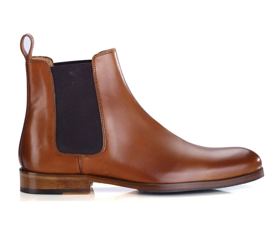 Chelsea Boots Homme Cognac Patiné - DAWSON II PATIN 3 Chelsea Boots Homme Cognac Patiné - DAWSON II PATIN