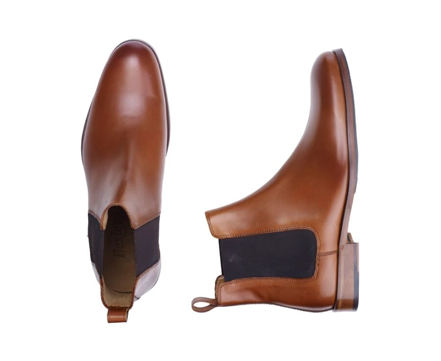 Chelsea Boots Homme Cognac Patiné - DAWSON II PATIN 5 Chelsea Boots Homme Cognac Patiné - DAWSON II PATIN – Image 3