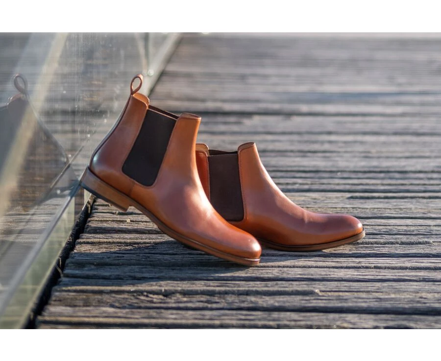 Chelsea Boots Homme Cognac Patiné - DAWSON II PATIN 8 Chelsea Boots Homme Cognac Patiné - DAWSON II PATIN – Image 6