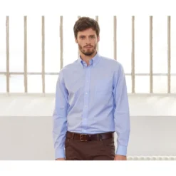 Chemise Bleu Ciel Coton - Col Américain - TOMMY