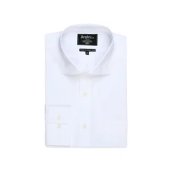 Chemise Blanche En Coton - Poche Poitrine - ALBERTO II CLASSIC -Magasin De Bexley 01029004 albertoiiclassic blanc 1