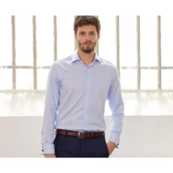 Chemise Bleu Pâle à Boutons De Manchettes - PAOLO