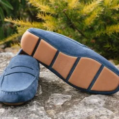 Mocassin Homme été Velours Bleu - SEACREST II -Magasin De Bexley 0109600v seacrest ii velours bleu 01