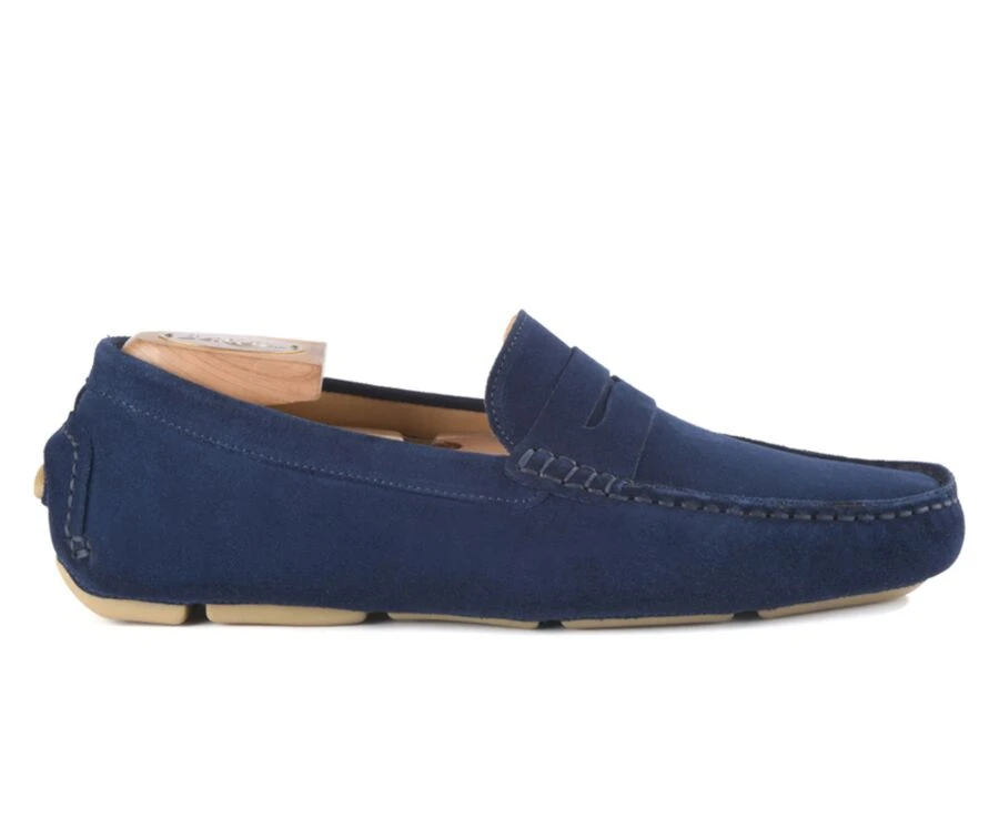 Mocassin Homme été Velours Bleu Indigo - SEACREST 3 Mocassin Homme été Velours Bleu Indigo - SEACREST