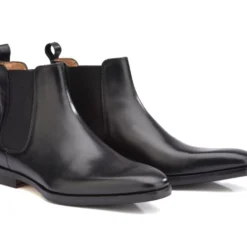 Chelsea Boots Cuir Homme Noir - BERGAME PATIN -Magasin De Bexley 0112300k bergamepatin noir 1