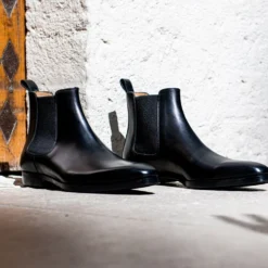 Chelsea Boots Cuir Homme Noir - FLAGER PATIN -Magasin De Bexley 0113500k flager noir 2 9bis