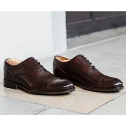 Richelieu Homme Chocolat Patiné Semelle Cuir Avec Patin - HILCOTT PATIN -Magasin De Bexley 0113700a hilcott patin chocolat patine 6