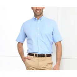 Chemise Bleue Carreaux Fins Blancs - Poche - CLAYN MC