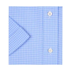 Chemise Bleue Carreaux Fins Blancs - Poche - CLAYN MC -Magasin De Bexley 01158009 claynmc bleu clair et blanc 6