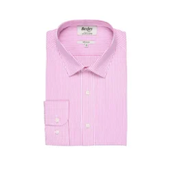 Chemise Coton Rayée Rose Et Blanc - MAXIMILIEN -Magasin De Bexley 0116302p maximilien rose et blanc 1