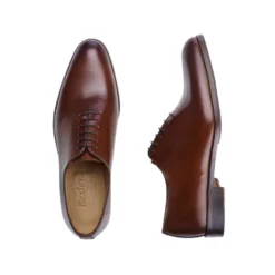 Richelieu Homme Châtaigne Patiné Semelle Cuir Avec Patin - PETER PATIN -Magasin De Bexley 01181007 peter patin chataigne patine 3