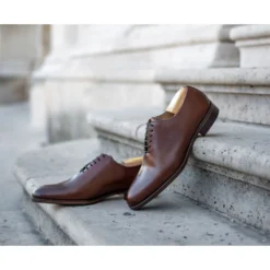 Richelieu Homme Châtaigne Patiné Semelle Cuir Avec Patin - PETER PATIN -Magasin De Bexley 01181007 peter patin chataigne patine 6