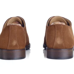 Richelieu Homme Velours Cognac Semelle Cuir Avec Patin - PETER PATIN -Magasin De Bexley 01181011 peter patin velours cognac 4
