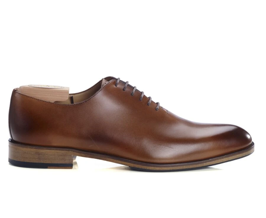 Richelieu Homme Gold Patiné Semelle Cuir Avec Patin - PETER PATIN 3 Richelieu Homme Gold Patiné Semelle Cuir Avec Patin - PETER PATIN