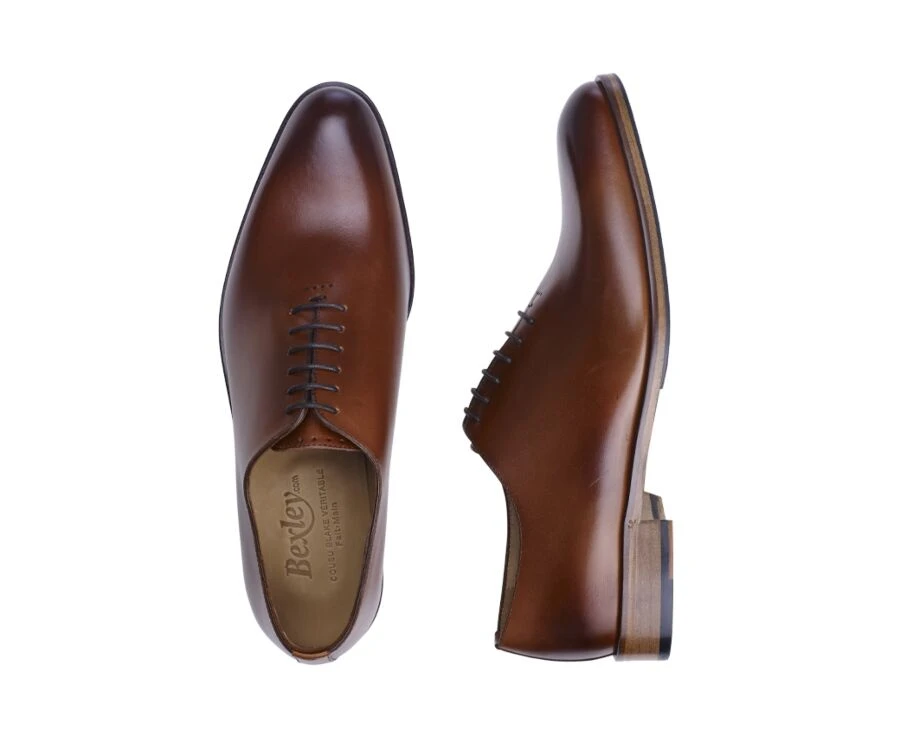 Richelieu Homme Gold Patiné Semelle Cuir Avec Patin - PETER PATIN 5 Richelieu Homme Gold Patiné Semelle Cuir Avec Patin - PETER PATIN – Image 3