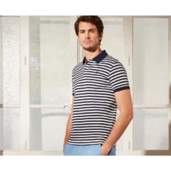 Polo Rayé Navy Homme Style Marin - ALEC -Magasin De Bexley 0118909k alec raye navy 3 1