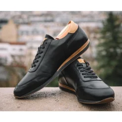 Sneakers Noir Patiné Cuir Homme - BUCKENDERRA -Magasin De Bexley 0119204f buckenderra noir patine 9