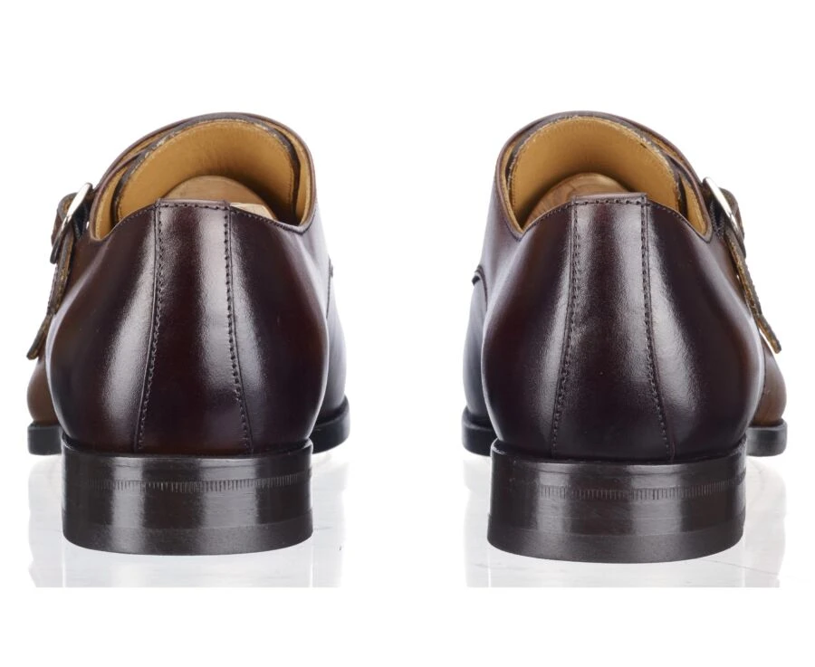 Chaussures Homme Double Boucle Chocolat Patiné - CHIGWELL 6 Chaussures Homme Double Boucle Chocolat Patiné - CHIGWELL – Image 4