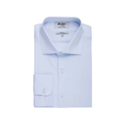 Chemise Bleu Pâle Coton Popeline - Col Italien - LUDOVICO CLASSIC