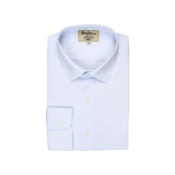 Chemise Blanche Coton Popeline Tramée - FIACRE -Magasin De Bexley 01219004 fiacre blanc 1