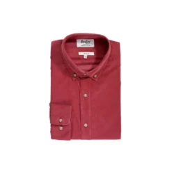 Chemise En Velours Corail Foncé - WAYNE -Magasin De Bexley 0123103l wayne corail fonce 4