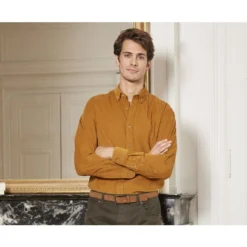 Chemise En Velours Caramel - WAYNE