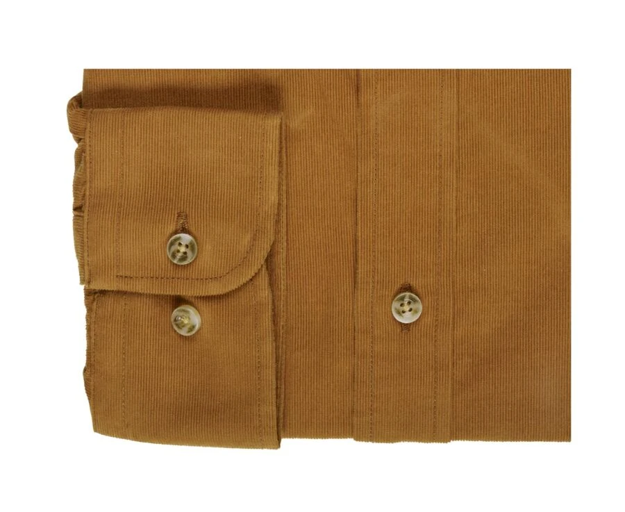 Chemise En Velours Caramel - WAYNE 8 Chemise En Velours Caramel - WAYNE – Image 6