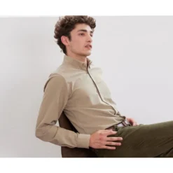 Chemise En Velours Taupe Clair - WAYNE -Magasin De Bexley 0123109s wayne taupe clair 2bis