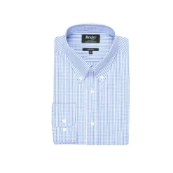 Chemise Coton Blanche à Carreaux Bleus - Poche - SCOTT -Magasin De Bexley 0123400a scott bleu et blanc 1