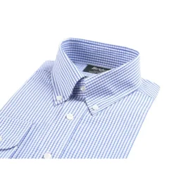 Chemise Coton Blanche à Carreaux Bleus - Poche - SCOTT -Magasin De Bexley 0123400a scott bleu et blanc 2