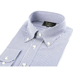 Chemise Coton Blanche Carreaux Marine - Poche - SCOTT -Magasin De Bexley 0123400y scott navy et blanc 5