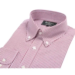 Chemise Coton Blanche Carreaux Rouge - Poche - SCOTT -Magasin De Bexley 01234085 scott blanc et rouge 5